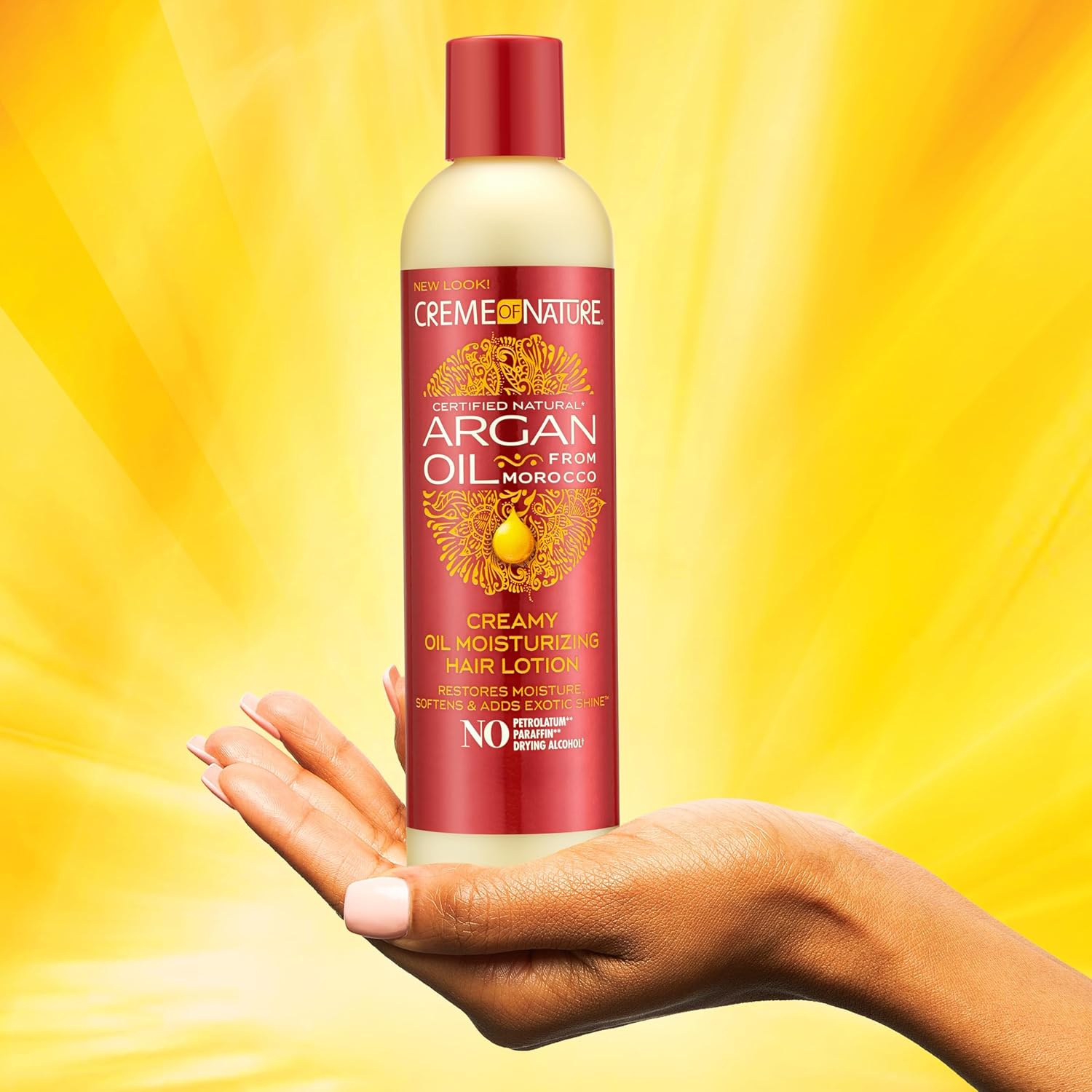 Creme of Nature Argan Oil from Morocco Creamy Oil Moisturizing Hair Lotion, Restores Moisture, Softness, Controls Frizz & Breakage, 8.45 fl oz
