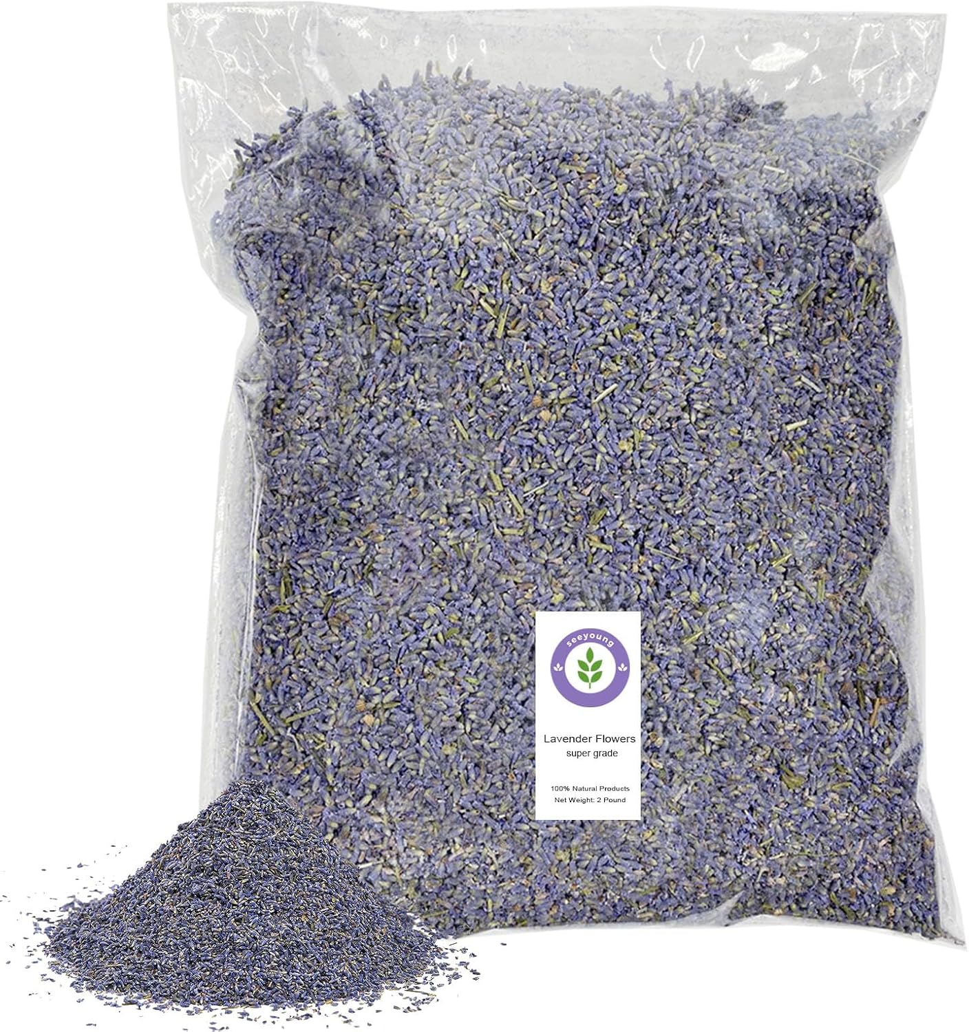 Dried Lavender Flowers, 2LB Bulk | Natural Lavender Buds, Wedding Toss, DIY Crafts, Scented Sachets