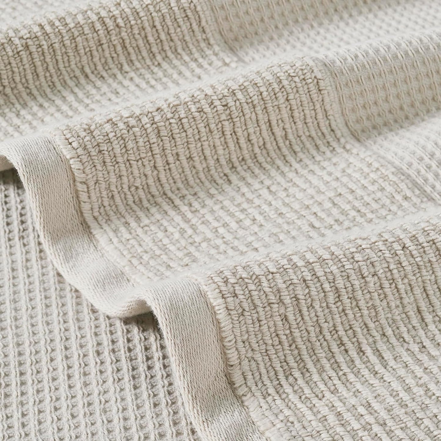 Modern Threads Waffle-Rib 6-Piece Towel Set – Premium Cotton Bath Towels, Ultra-Absorbent & Soft, Elegant Waffle Texture for Bathroom & Spa, Taupe