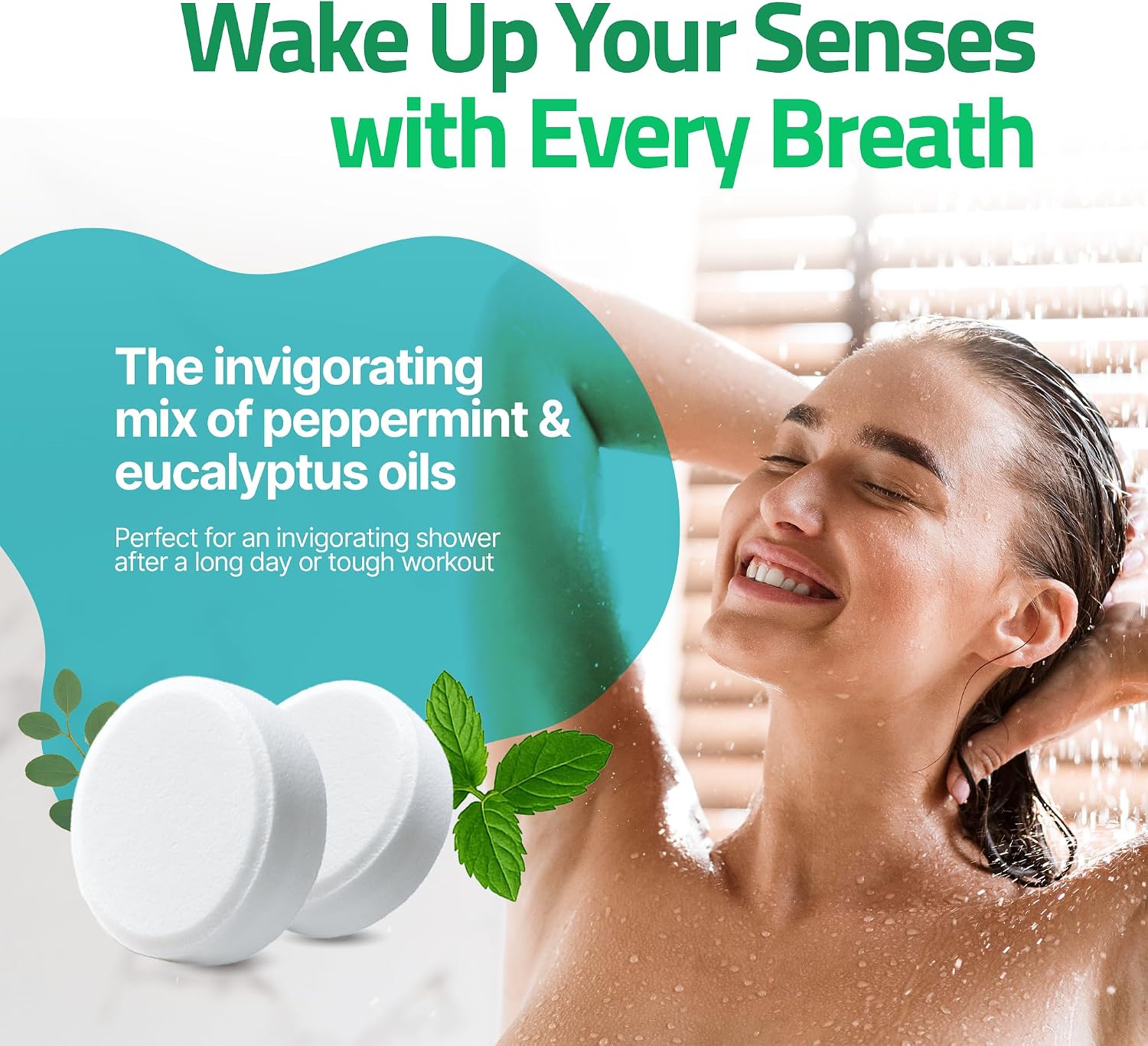 Shower Steamer with Eucalyptus Shower Bombs | 15 Extra Thick Tablets | Menthol Shower Steamers Aromatherapy | Self-Care and Body Restore Shower Steamer | Relaxing Vapor Shower Tablets by Perfa