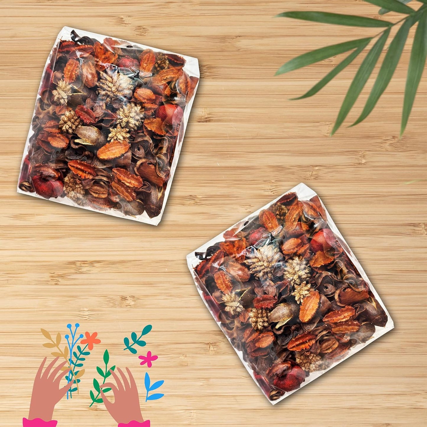 Pumpkin Cinnamon Fall Potpourri Bag - Autumn Scented Blend with Natural Elements, Ideal for Home Decoration and Fragrance - Perfect for Thanksgiving Harvest as Bowl, Vase, and Sachet Fillers