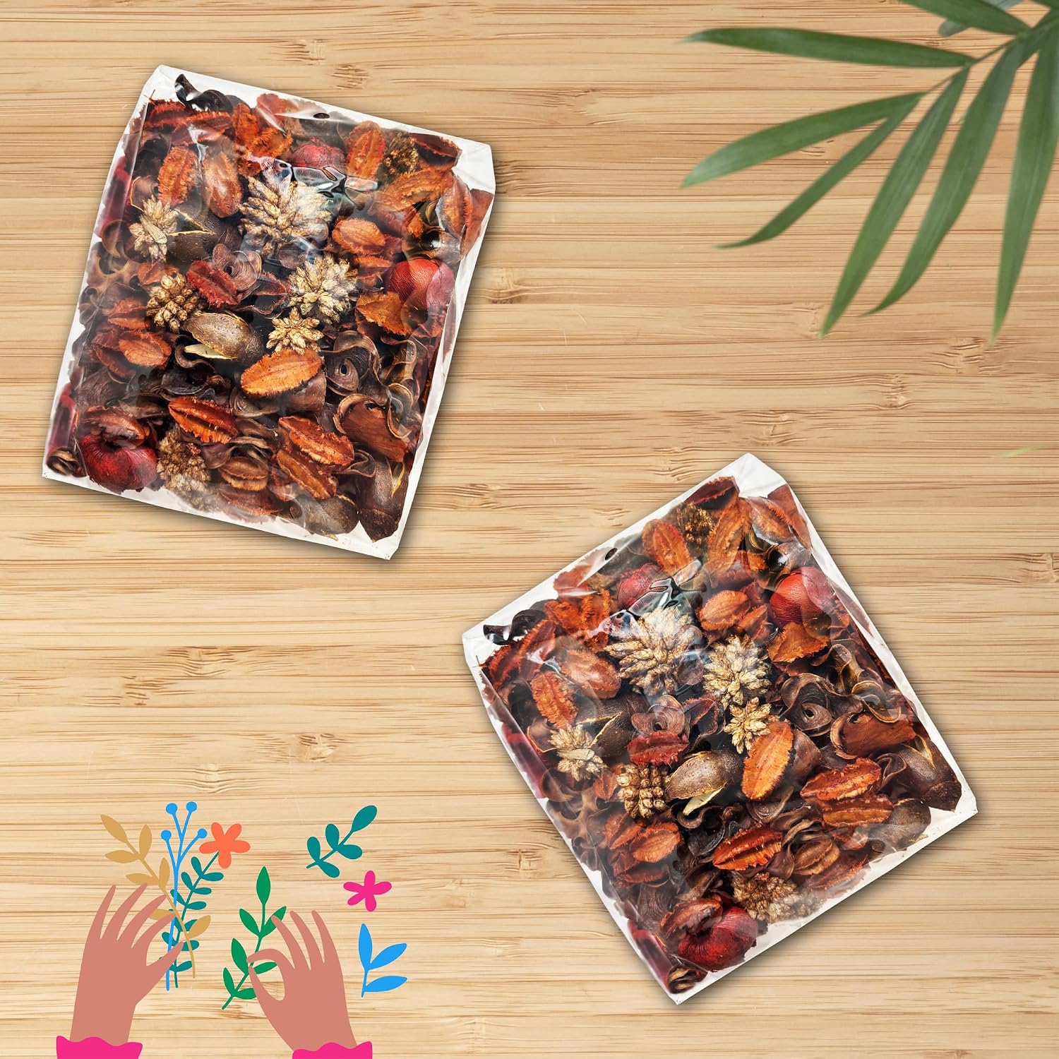 Pumpkin Cinnamon Fall Potpourri Bag - Autumn Scented Blend with Natural Elements, Ideal for Home Decoration and Fragrance - Perfect for Thanksgiving Harvest as Bowl, Vase, and Sachet Fillers