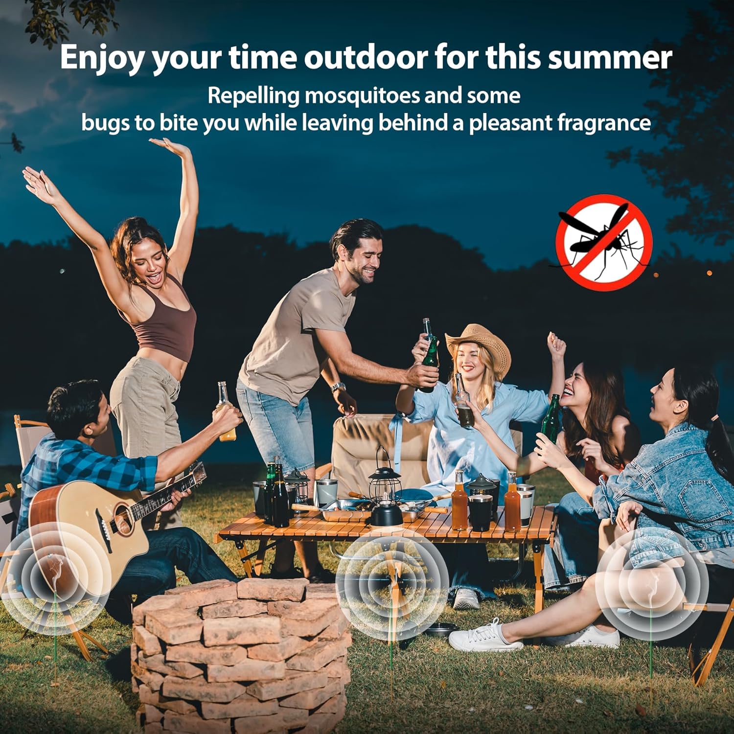 KICKOUTOR Mosquito Repellent Incense Sticks with Natural Citronella Oil, 180 Count DEET-Free Outdoor Protection for Patios, Backyard Gatherings & Camping, Up to 1 Hour Against Gnats & No-See-Ums
