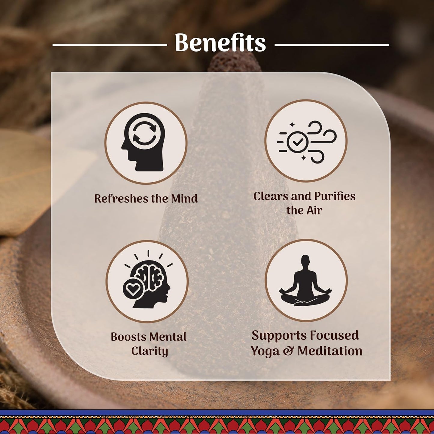Sacred Elements Organic Incense Cones – Lavender Scent (Pack of 4) | Natural Aromatherapy for Relaxation & Sleep | Handcrafted, Low Smoke, Long-Lasting Fragrance for Bedroom & Home