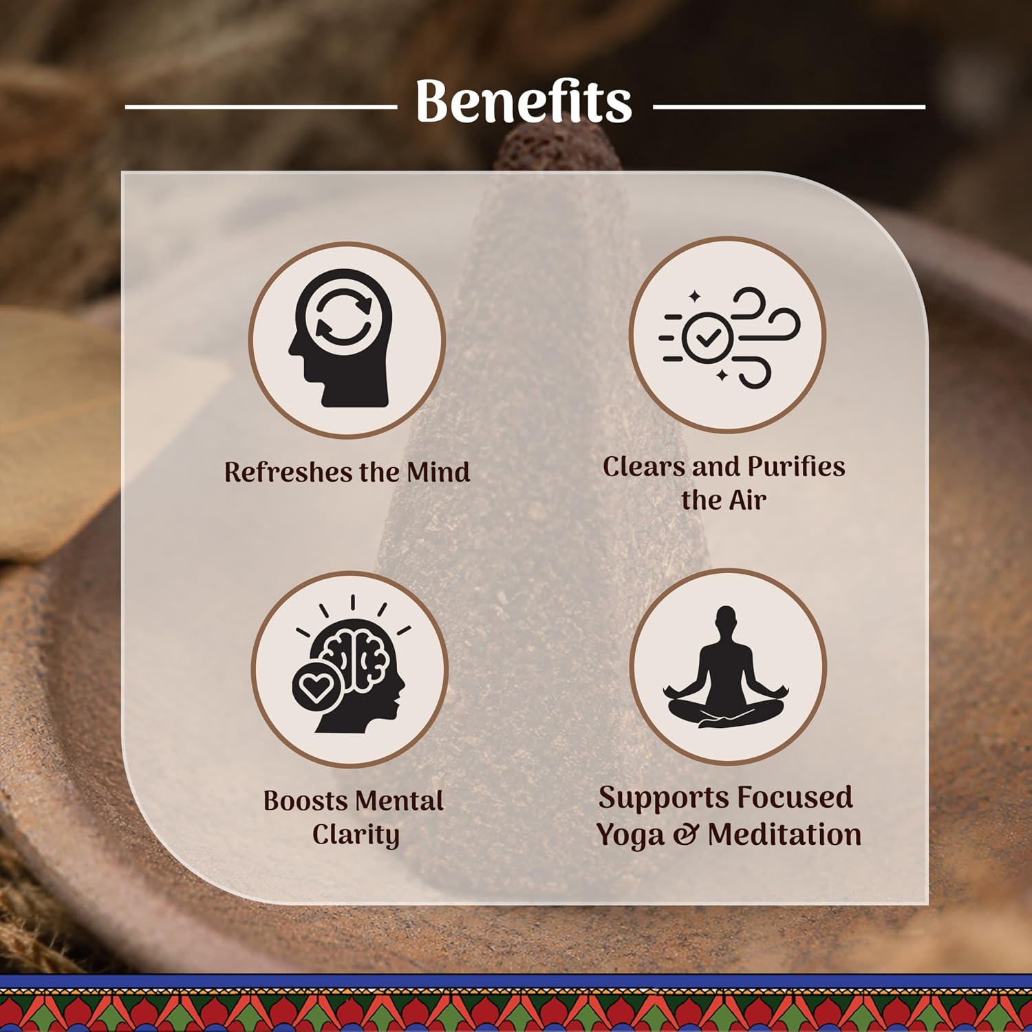 Sacred Elements Organic Incense Cones – Lavender Scent (Pack of 4) | Natural Aromatherapy for Relaxation & Sleep | Handcrafted, Low Smoke, Long-Lasting Fragrance for Bedroom & Home