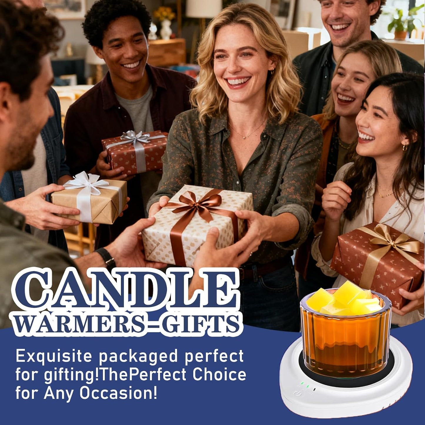 Candle Warmer with Timer,Coffee Cup Warmer with Timer,Fastest Heating & Highest Temperature，Three time Gears (3H, 6H, 9H),Coffee Cup Warmer for Desk,Candle Warmer,Comes with a Cup ﻿