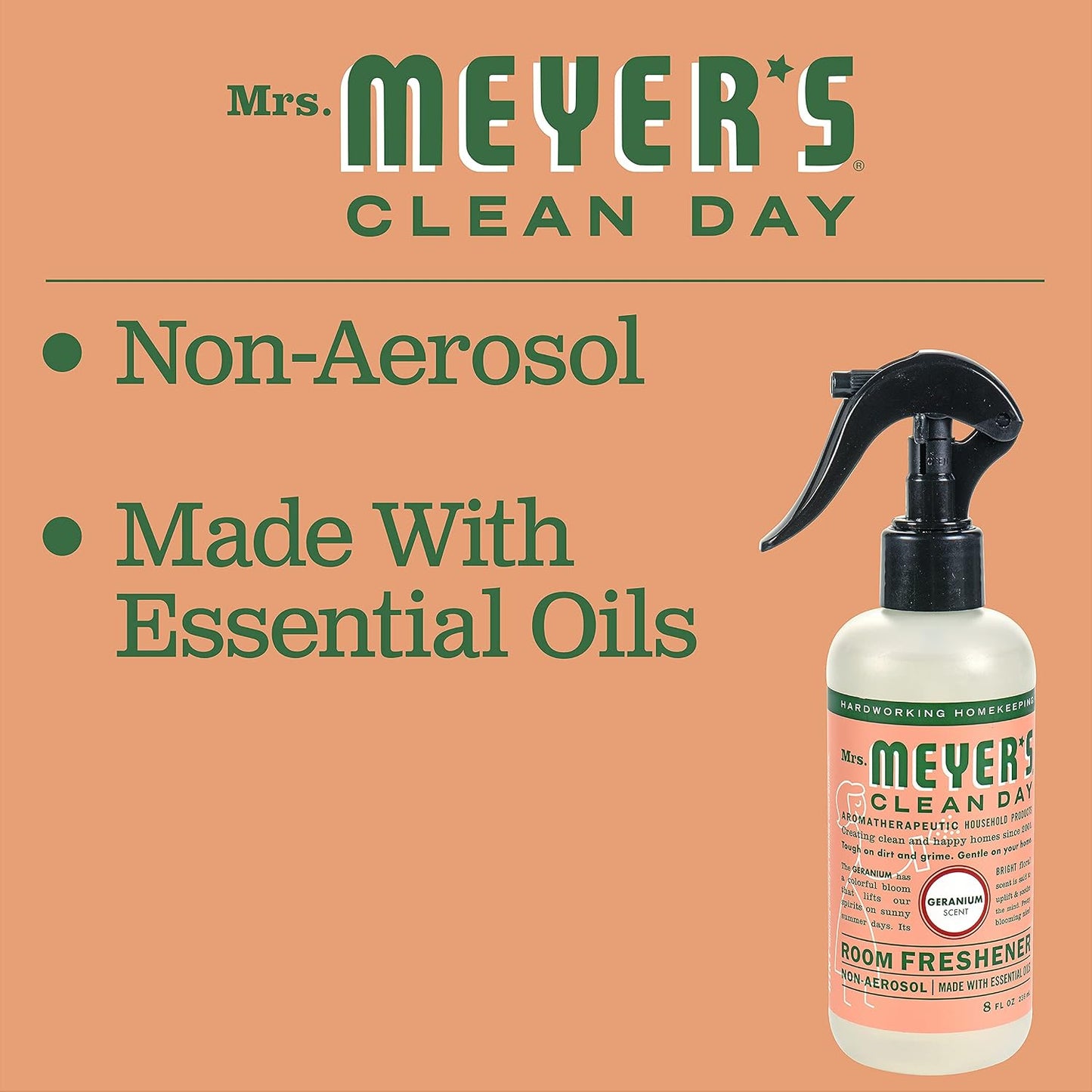 Mrs. Meyer's Geranium Room Freshener 8 Fl oz (Pack of 1)