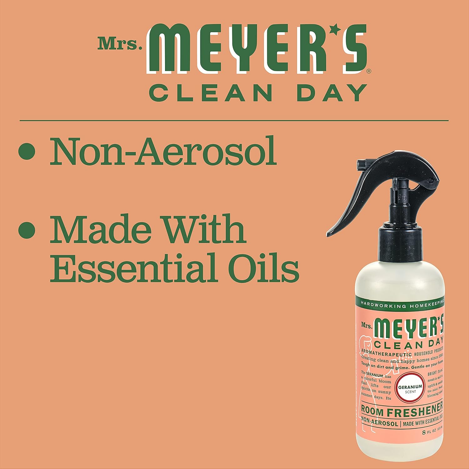 Mrs. Meyer's Geranium Room Freshener 8 Fl oz (Pack of 1)
