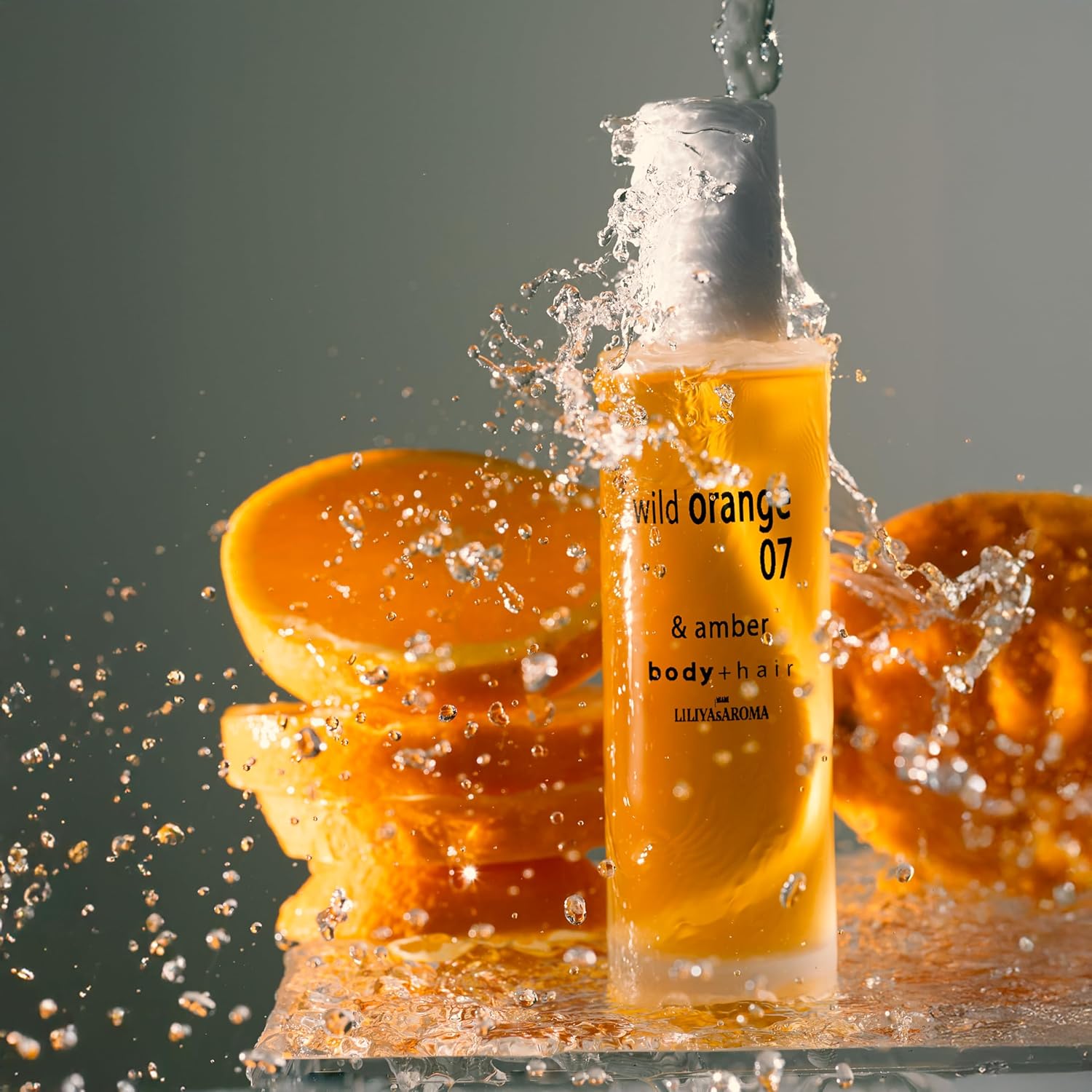 Liliya's Aroma Wild Orange 07 & Amber Body Spray | Citrus Fragrance Mist | Hydrating Skincare Ingredients | Vegan Essential Oils Orange | Neroli | Vanilla 3.4 FL Oz