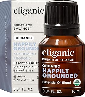 Cliganic Organic Essential Oils Blend - Happily Grounded - Breath of Balance (Packaging May Vary)