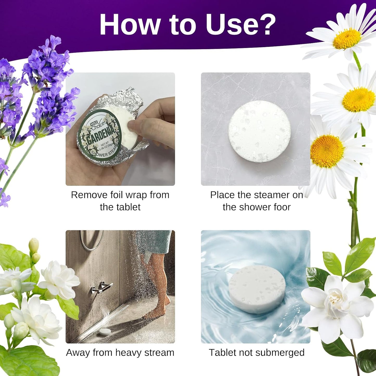 Shower Steamers Aromatherapy - Shower Bombs with Natural Essential Oils for Daily Relaxation & Stress Relief, Birthday Gifts for Women, Mom, Teen 8 Pack