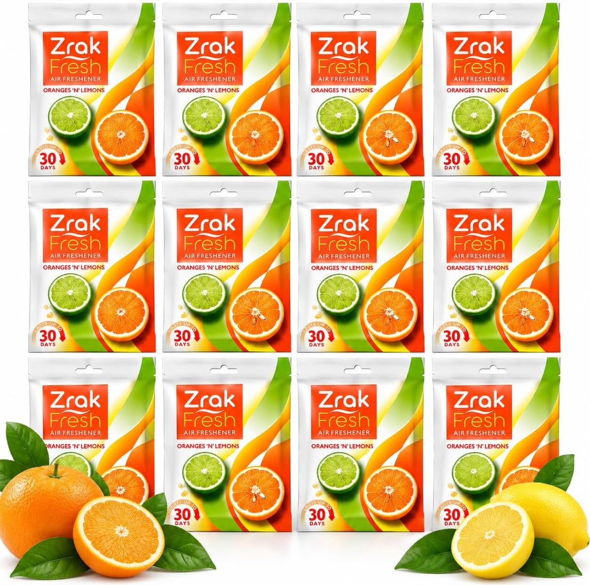 12 Pack Oranges & Lemons Scented Air Freshener Sachets