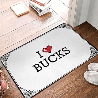 Nature Indoor/Outdoor Door Mat I Love Bucks - Foot | Bee Welcome/Bubble Bath Mat Tub Spa Massager - Heavy Duty Outdoor & Kitchen Washable(50X80CM)