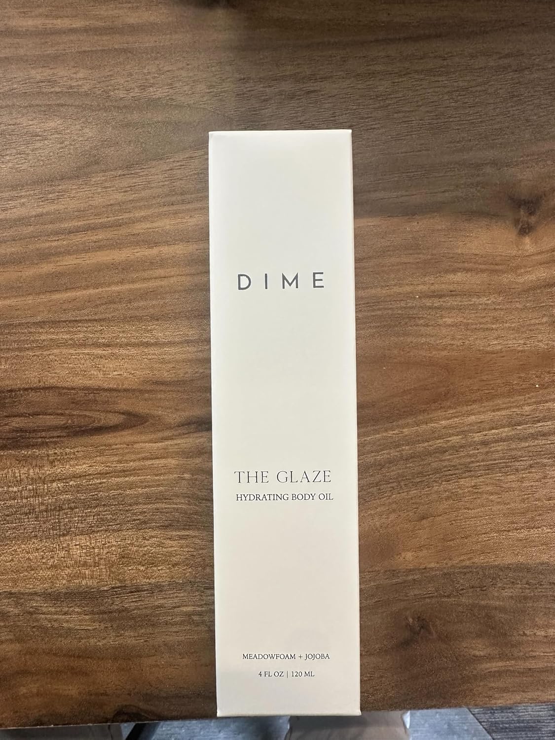 DIME Beauty Glaze Body Oil - Fast-Absorbing Non-Greasy Dry Body Oil with Argan, Jojoba and Rosehip Oil for All Over Body Glow, Hydrating Skin Oil, Vegan, Cruelty-Free, 4 oz / 120 ml