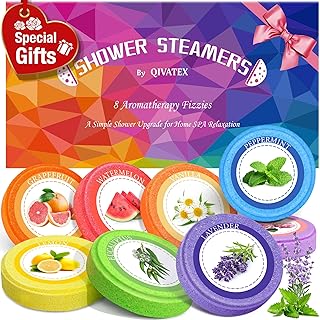 Qivatex Shower Steamers Aromatherapy, Birthday Gifts for Women, Teen Girls | Natural Essential Oils, Soothing Spa Self Care for Stress Relief & Relaxation, Gift for Women, Wife, Mom, Sister, Girlfriend