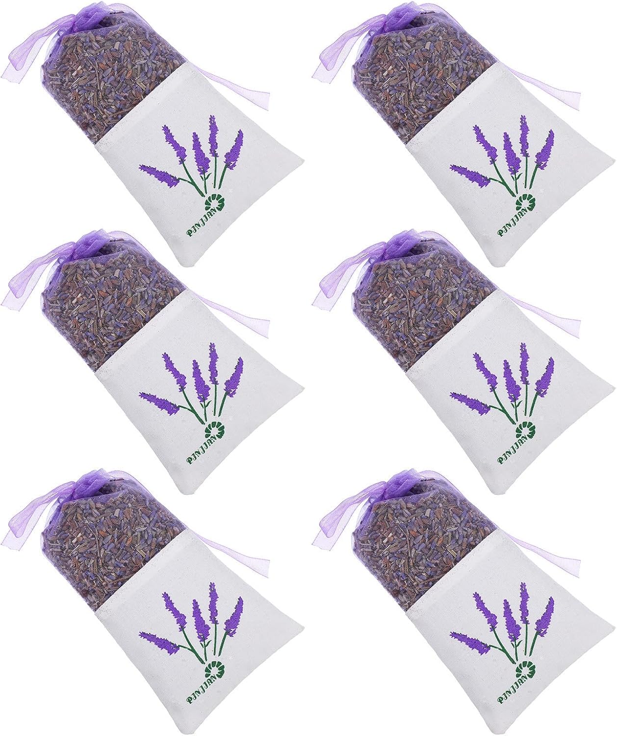 MAGICLULU 6pcs Lavender Scented Sachet Bags Fabric Air Freshener for Drawer and Suitcase, Portable Fragrant Sachets that Keep Clothes Smelling Fresh and Pleasant