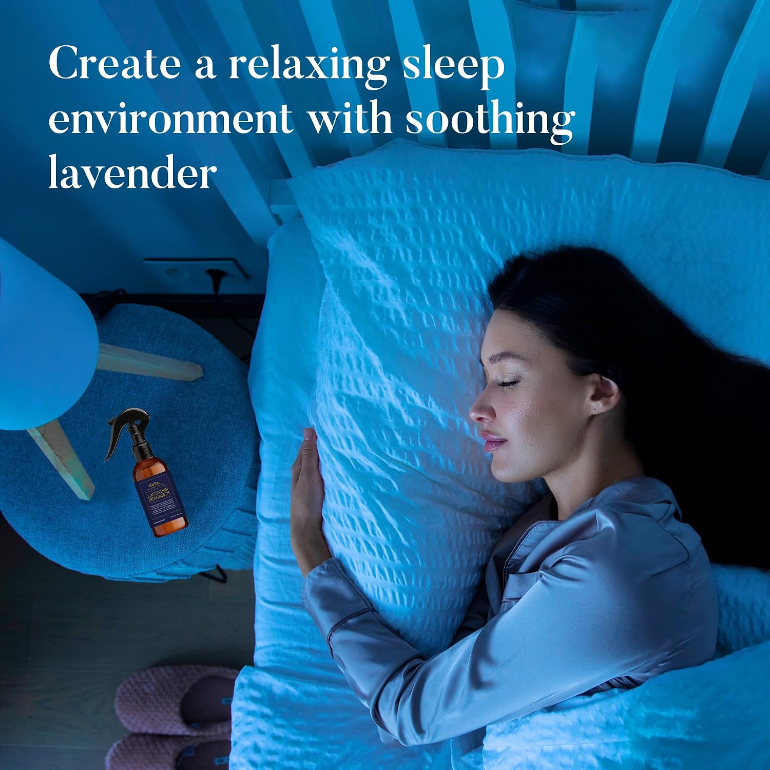 Dusa Lavender Sleep Mist – Calming Pillow & Room Spray with Essential Oils – Relaxing Aromatherapy for Deep Sleep – Fabric-Friendly & Odor Eliminating – 4 oz