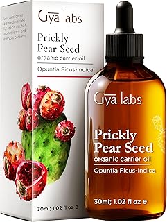Gya Labs Prickly Pear Seed Oil - 1 Fl Oz - Carrier Oil for Hair, Skin, Face, Scalp & Body Massage