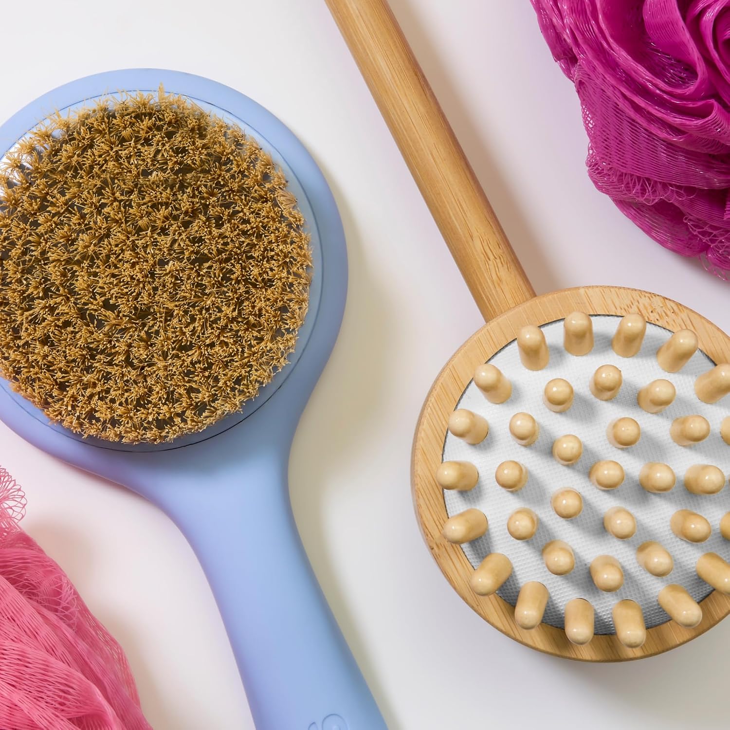 Bliss Soft Touch Back & Body Dry Brush, Non-Slip Grip to Gently Exfoliate Dry Skin and Promote Firmer Skin