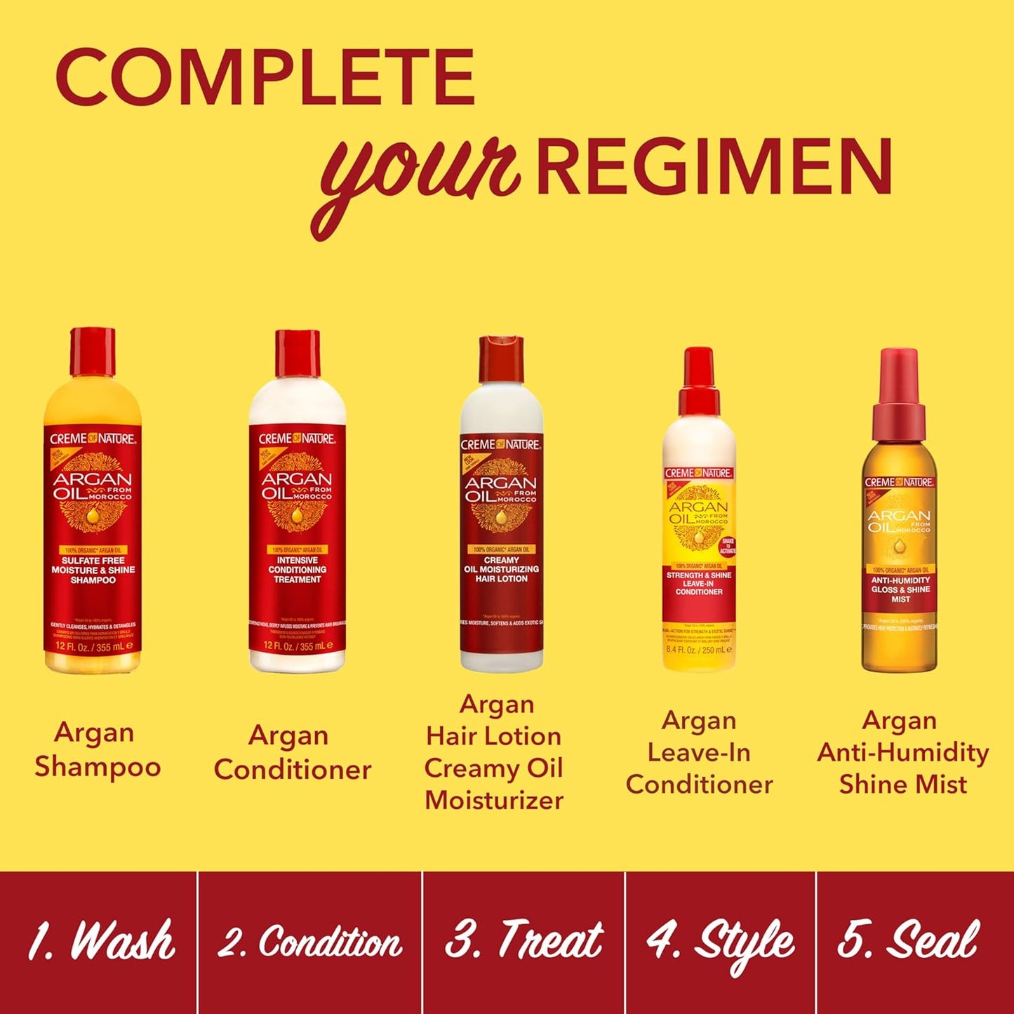 Creme of Nature Argan Oil from Morocco Creamy Oil Moisturizing Hair Lotion, Restores Moisture, Softness, Controls Frizz & Breakage, 8.45 fl oz