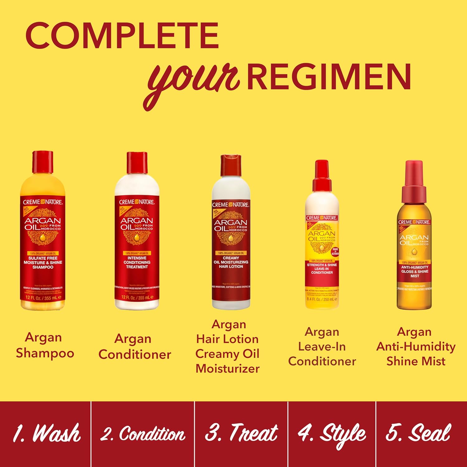 Creme of Nature Argan Oil from Morocco Creamy Oil Moisturizing Hair Lotion, Restores Moisture, Softness, Controls Frizz & Breakage, 8.45 fl oz