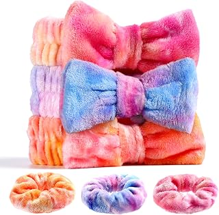 YGQQOY Stocking Stuffer for Teen Girls, Spa Headband With Hair Scrunchies for Skin Care, Headbands for Washing Face,Makeup Headband