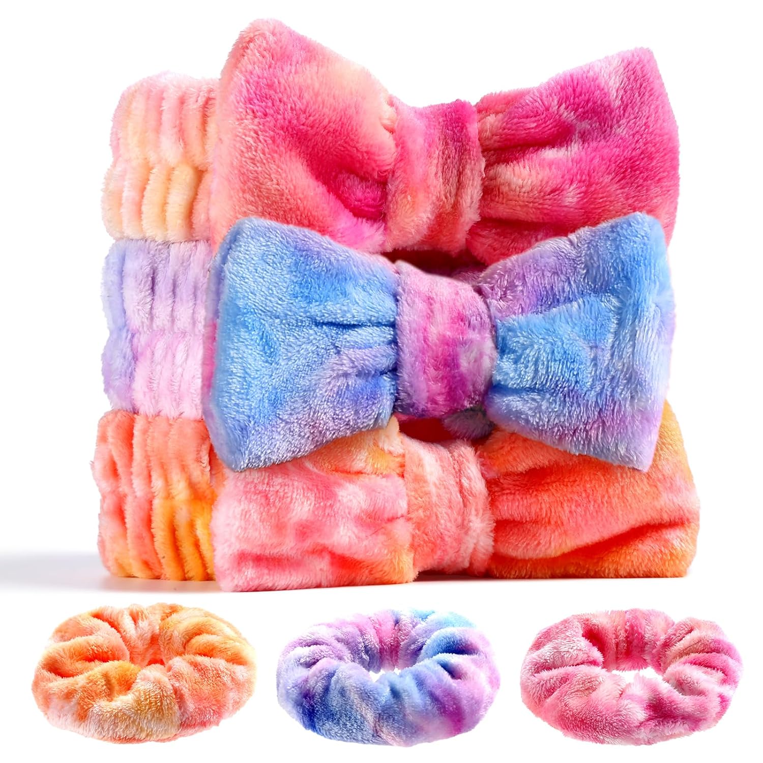 YGQQOY Stocking Stuffer for Teen Girls, Spa Headband With Hair Scrunchies for Skin Care, Headbands for Washing Face,Makeup Headband
