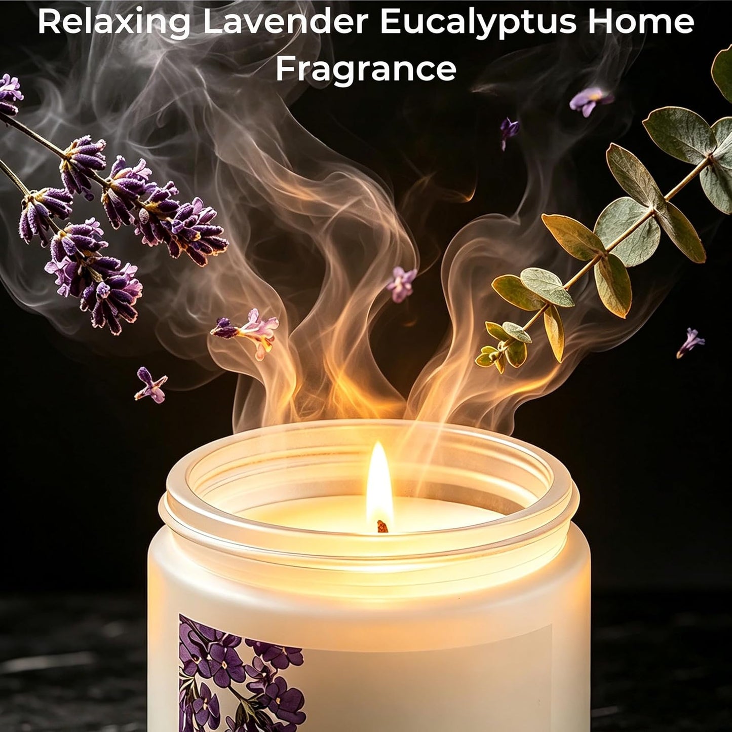 Lavender Eucalyptus Soy Candle 7oz – Relaxing Aromatherapy | Lavender eucalyptus aroma · Clean burn · Long-lasting fragrance · Calming effect · Stress relief · Gift ready