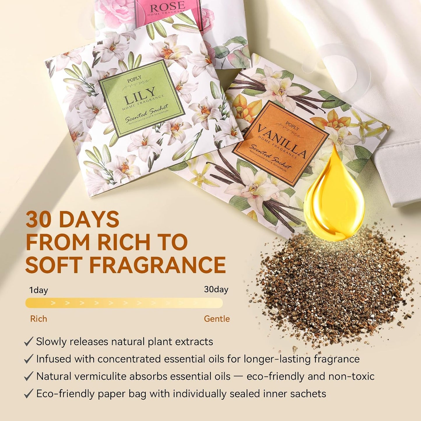 12 Pack Lemon Scented Sachets, Long-Lasting Fresh Scent, Air Freshener for Closet & Drawers, Hanging Deodorizer for Home