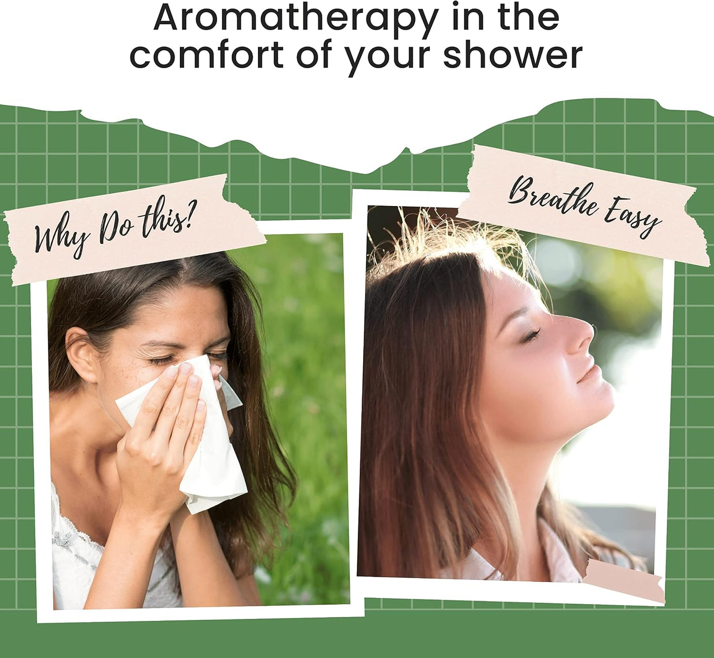 Breathe Easy Aromatherapy Shower Bombs (5PK XTRA STRENGTH) – Menthol, Peppermint, Rosemary Essential Oils – Ease Sinus, Colds, Cough, Congestion – Spa Christmas Gift (No Shower Bomb Bag)