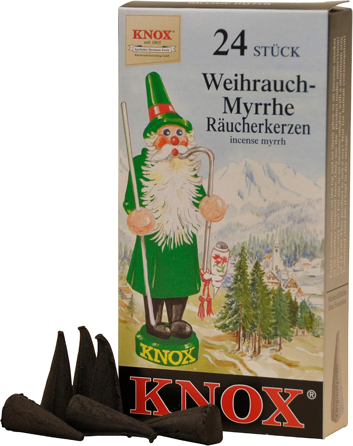 Knox Christmas Myrrh German Incense Cones Made in Germany for Christmas Smokers