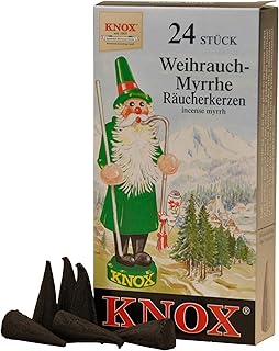 Knox Christmas Myrrh German Incense Cones Made in Germany for Christmas Smokers