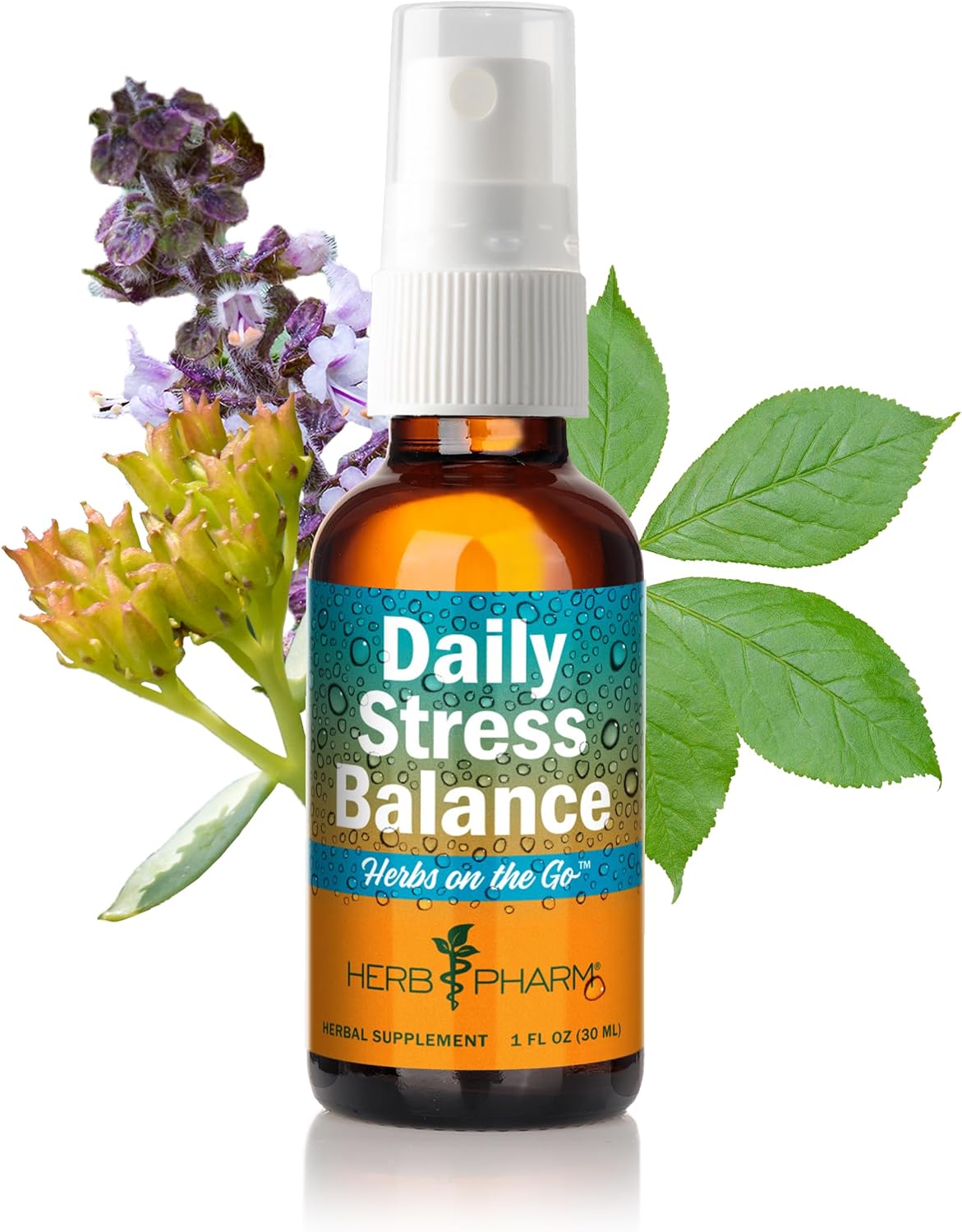 Herb Pharm Herbs on The Go Portable Spray, Daily Stress, 1 Oz