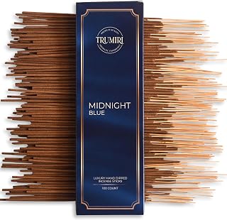 Midnight Blue Incense Sticks - Pack of 100 Inscents-Sticks - Inciensos Aromaticos para La Casa - Made with Natural Ingredients - Scented Insence Non Toxic Insense Incents