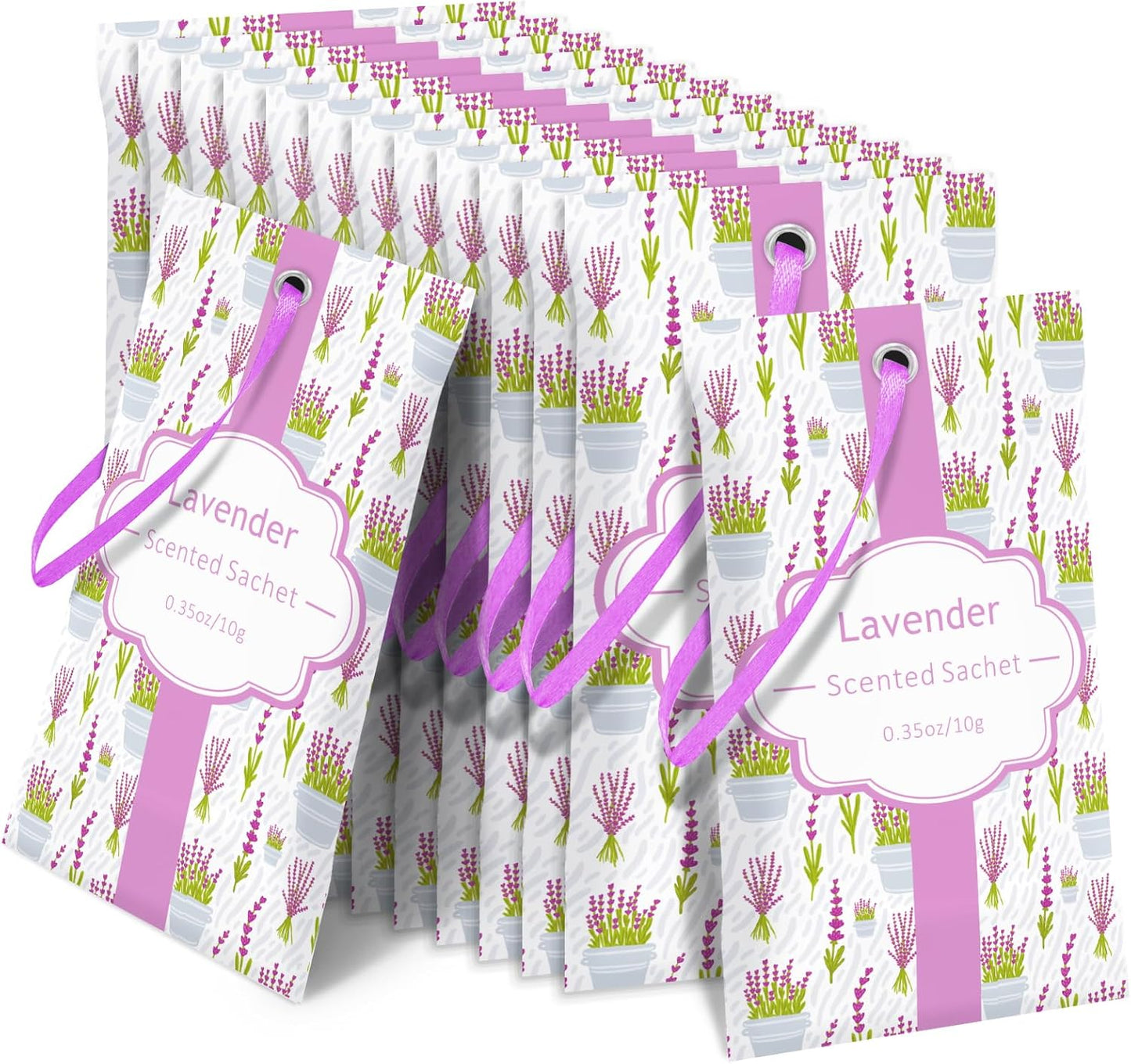 STRN Scented Sachets for Drawer and Closet, Lavender Scented Long-Lasting Sachets, 14 Packs for Home Fragrance, Small Space Air Freshener for Wardrobes