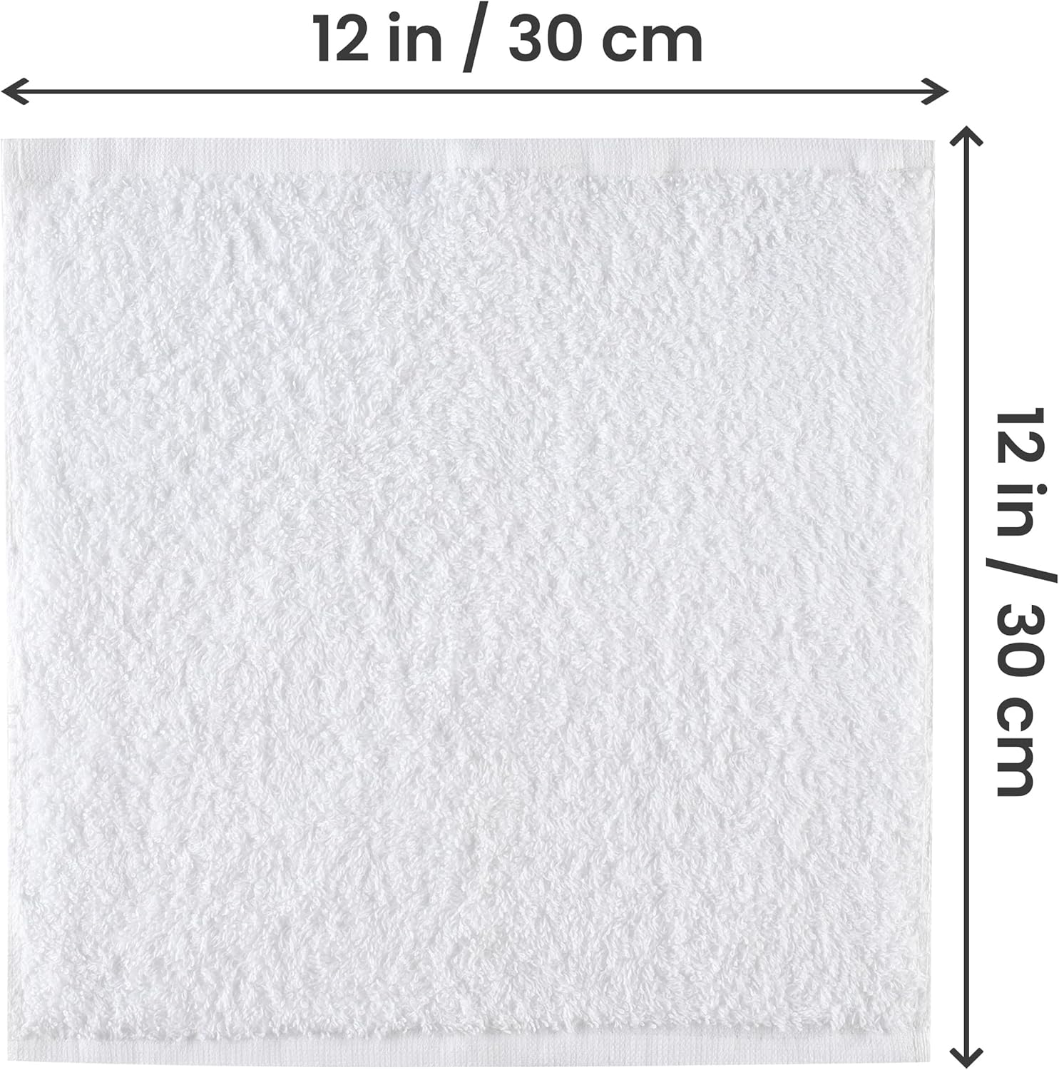 Utopia Towels 12 Pack Cotton Washcloths Set, 100% Ring Spun Cotton, Premium Flannel Face Cloths, Highly Absorbent and Soft Feel Fingertip Towels, White