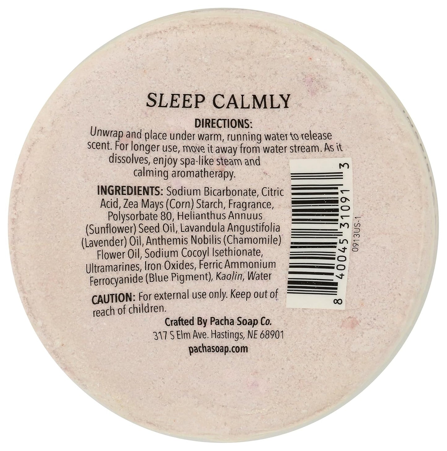 PACHA SOAP Sleep Shower Steamer 2 Count, 6 OZ
