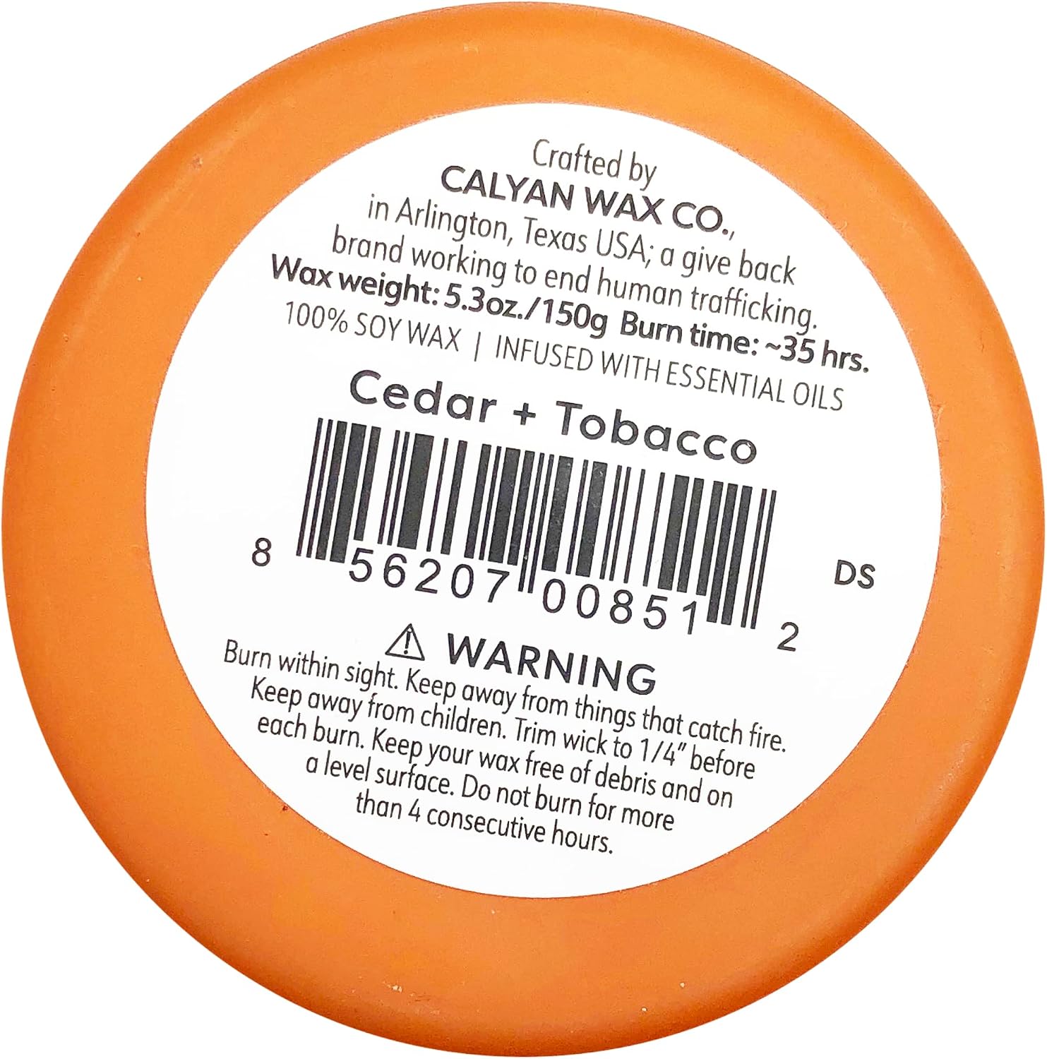 Calyan Wax Co. Dignity Series Cedar & Tobacco Scented Candle - 35 Hour Burn - Luxury Clean Soy Wax Candles - Long Lasting Brown Glass Jar Candle for Home - 5.3oz