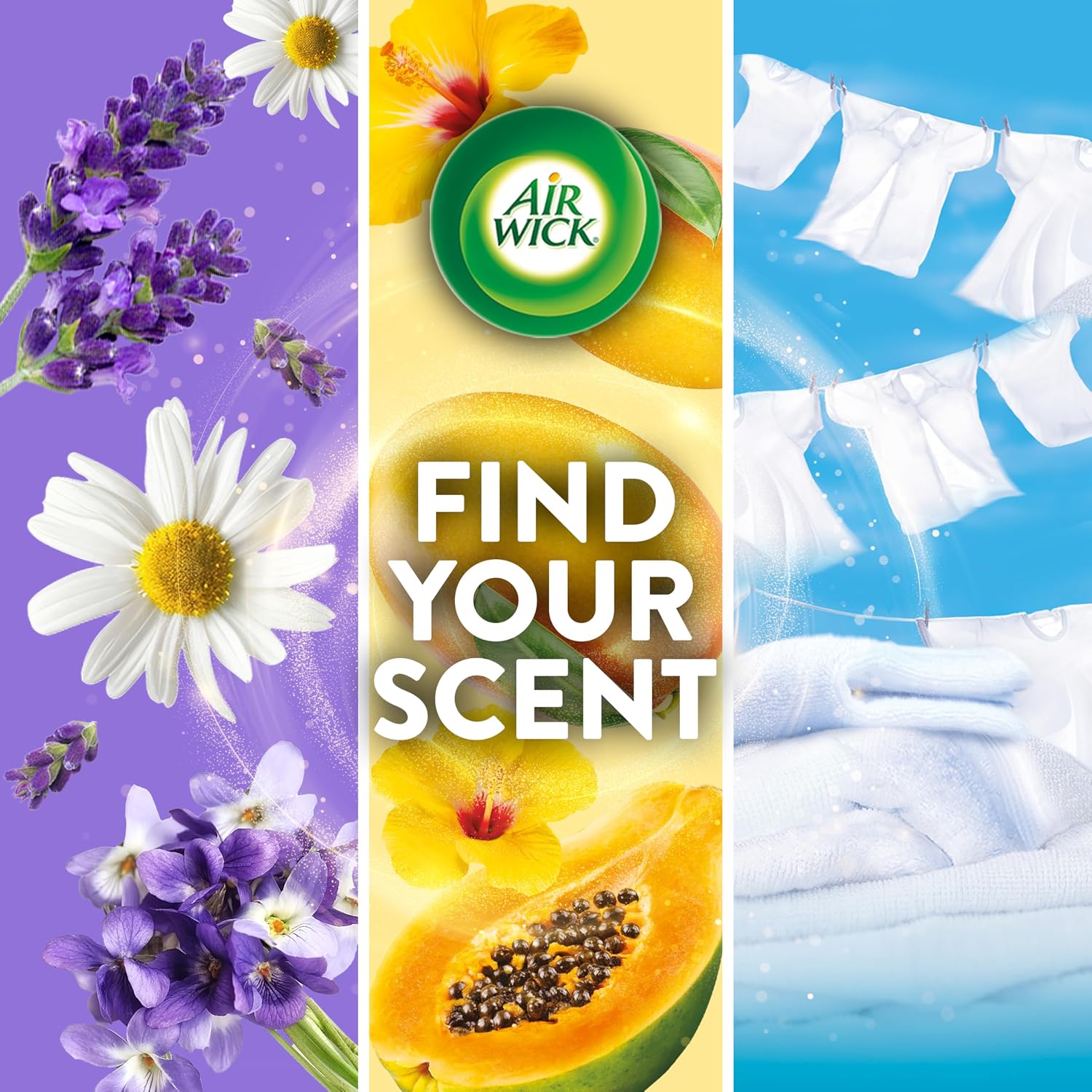 Air Wick Plug-In Scented Oil Refills, 4 Count, Warm Woods & Jasmine, Air Freshener, Essential Oils