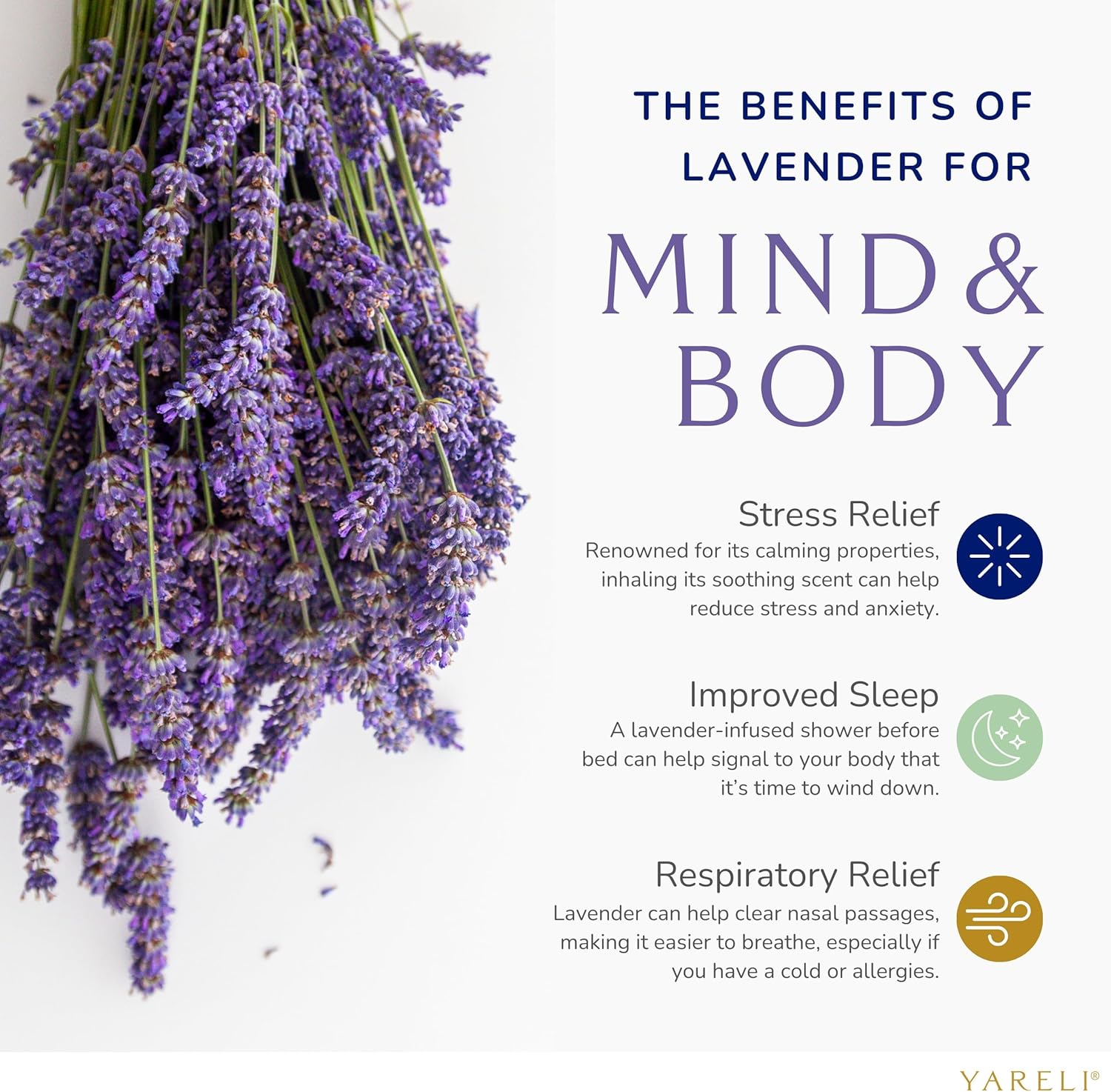 Yareli Lavender Shower Steamers Aromatherapy – Calming Essential Oils, Slow-Dissolve Tablets for Relaxing Shower Self-Care Routine – Dye-Free, Made in USA – 12 Pack