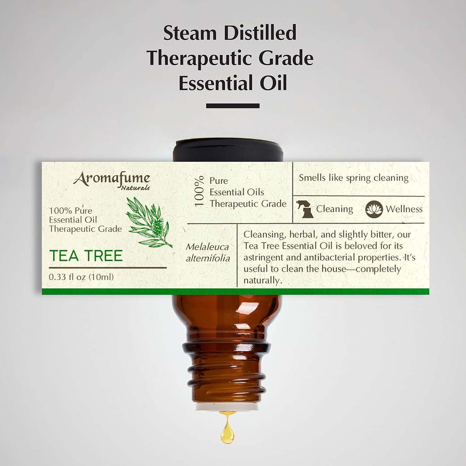 AROMAFUME Tea Tree Essential Oil - 100% Natural, Therapeutic Grade Essential Oils - Pure, Healing Aromatherapy Oil for Home Diffusers - Gifts for Her 10ml