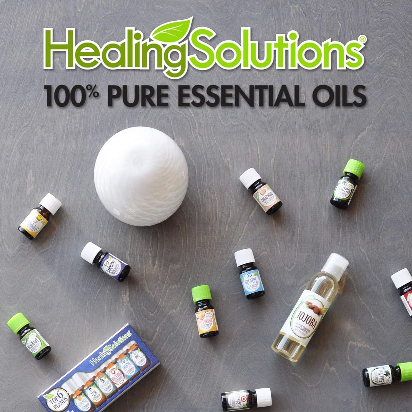 Healing Solutions Cedarwood Essential Oil 10ml (0.33 oz), Organic, Pure, Undiluted, Therapeutic Grade, for Hair, Diffuser, and Skin