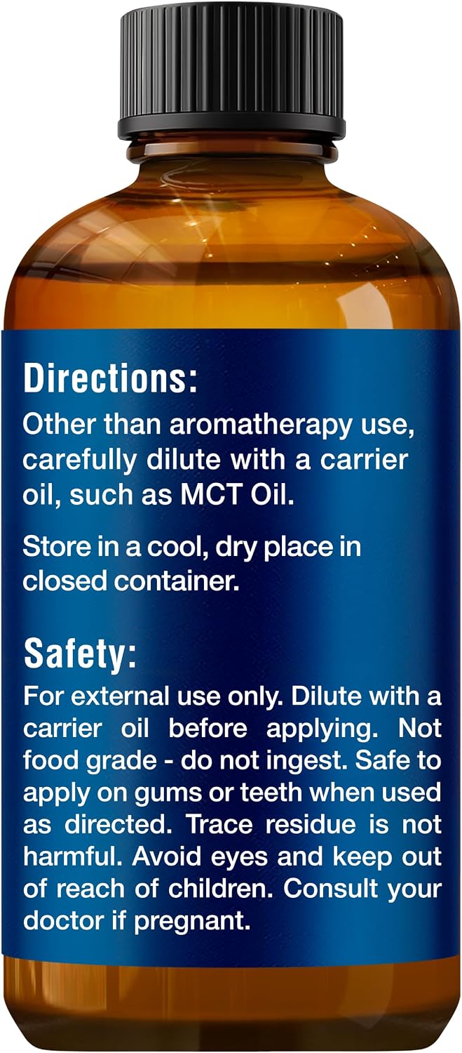 Organic Clove Essential Oil 1 Fl Oz - Pure, Undiluted for Teeth and Gums