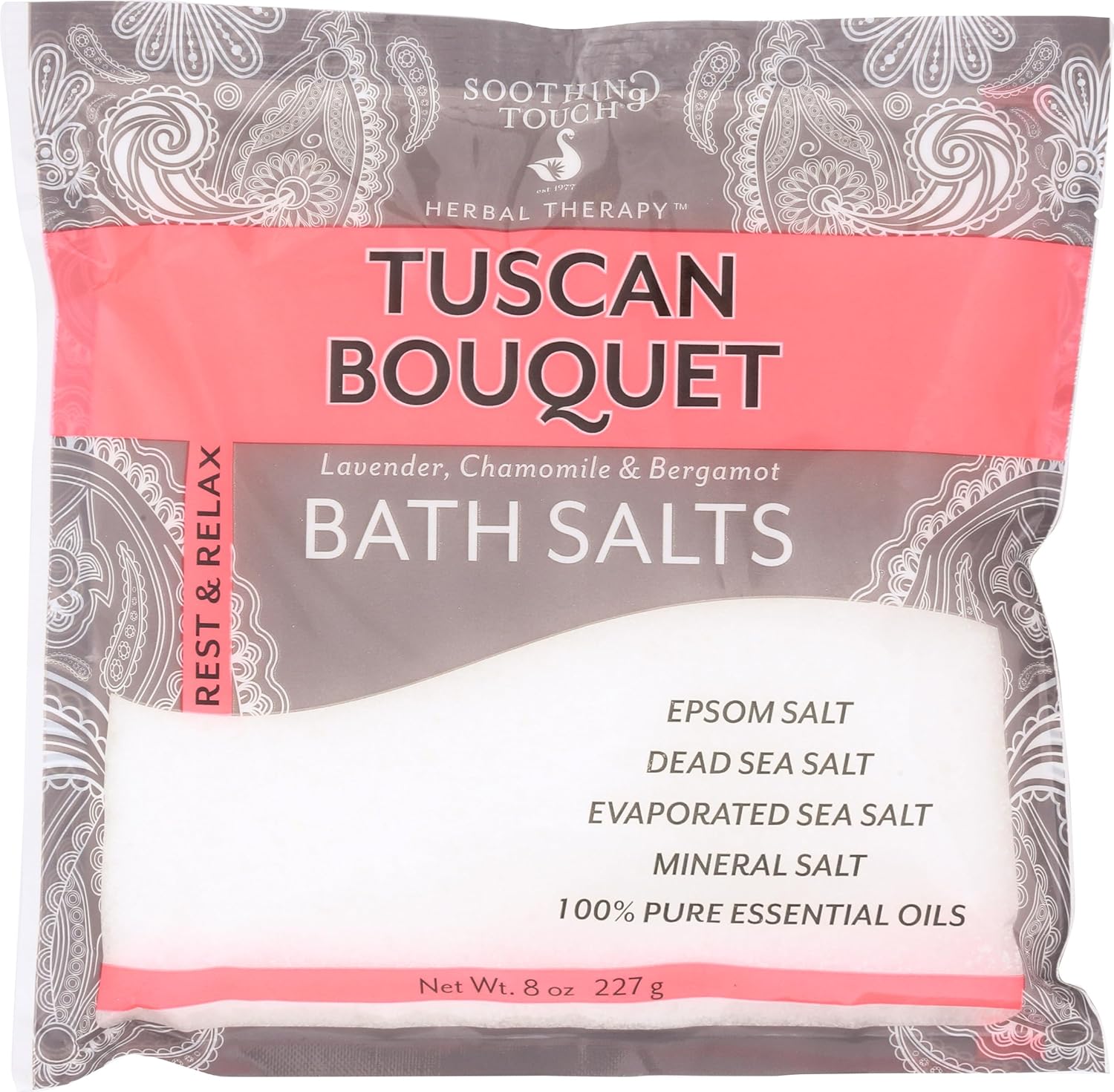 Soothing Touch Tuscan Bouquet Bath Salts Pouch, Floral, 8 Oz
