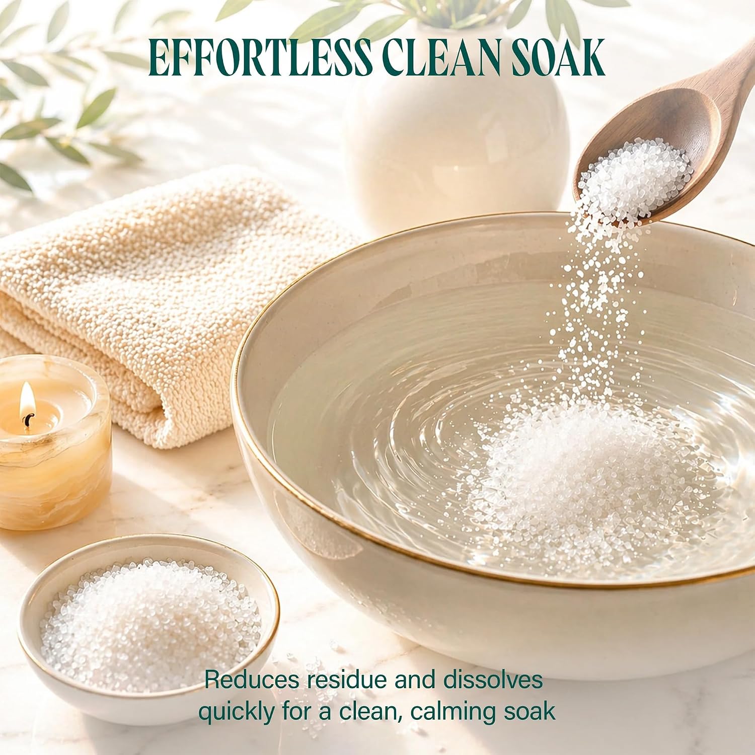 Ancient Seas Dead Sea Salt Bulk 25 lb, Fine Grain, USP Grade, Fragrance-Free Therapeutic Mineral Bath Salt for Soaking, Foot Soaks & Exfoliating Scrubs