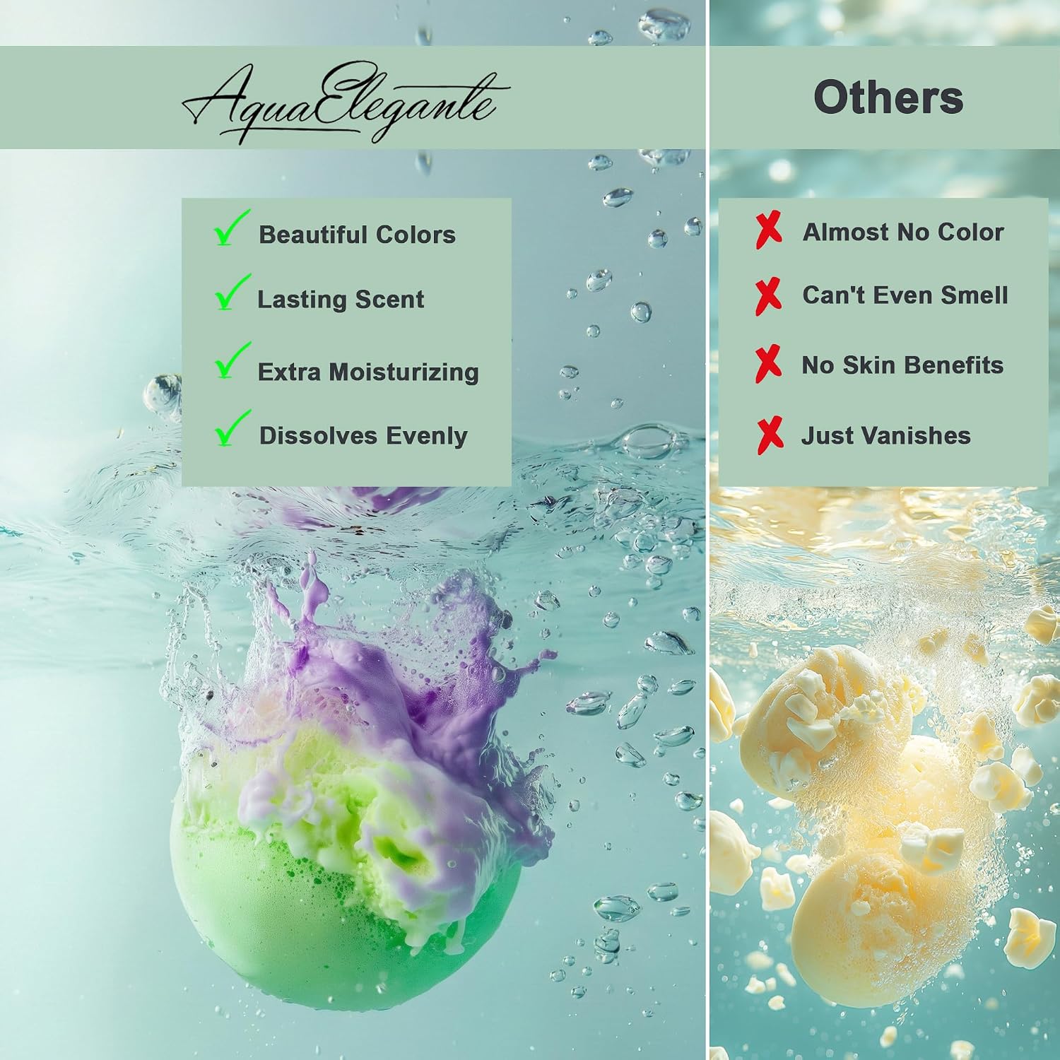Aqua Elegante Tropical Fruit Bath Fizzies Set - 12 Large Bubble Bathbombs with Natural Essential Oils and Moisturizing Shea Butter + Coconut Oil in Fruity Scents - Vegan Baths Bomb Gifts for Women