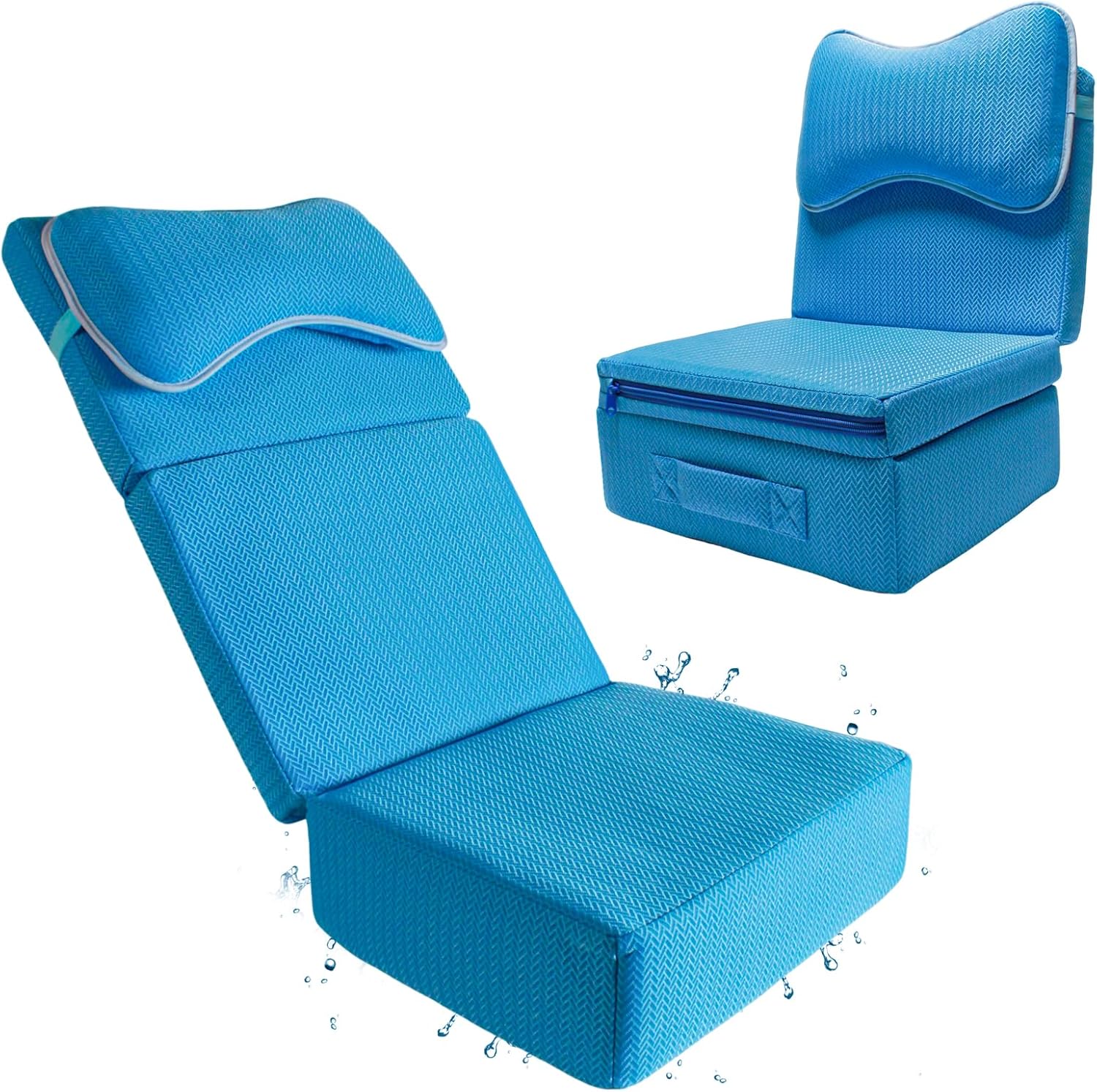 Hot Tub Booster Seat for Adults,Adjustable 3 Heights up to 8.7", Backrest and Removable Bath Pillow,Thickened Bathtub Cushion，3D Air Mesh Hot Tub Accessories，Full Body Support for Back Pain Relief.