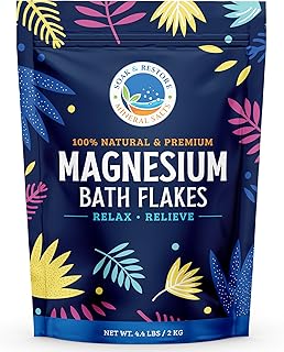 Magnesium Bath Flakes – Pure Magnesium Chloride for Soaking and Whole-Body Replenishment (4.4 lbs)