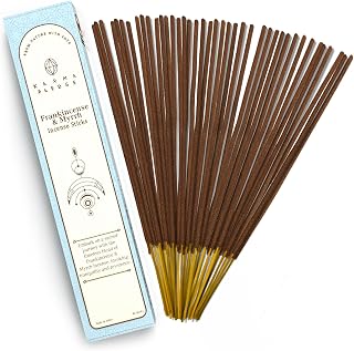 KarmaPledge Frankincense & Myrrh Incense Sticks, Burn Time 45-60 Min, 40 Sticks
