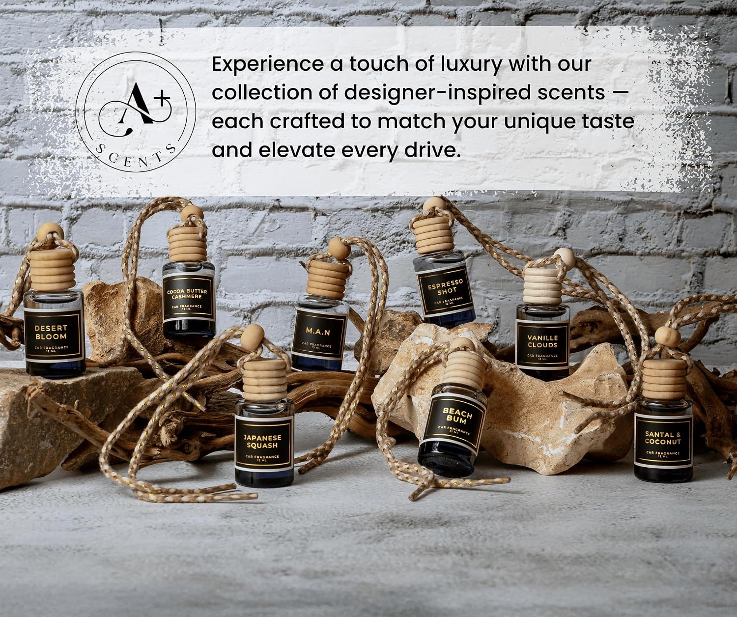 Vanille Clouds - 12ml Car Hanging Diffuser - Pure Indulgence, Wrapping you in the Softest, Most Luxurious Vanilla Scent - Lasts up to 60 days - Luxury Car Perfume | A+ Scents